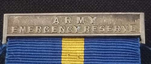 POST WW2 BRITISH ARMY EMERGENCY RESERVE DECORATION MEDAL EXCELLENT CONDITION