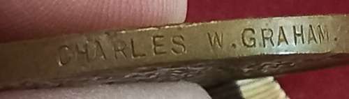 For Faithful Service In The Special Constabulatry  Awarded To CHARLES W. GRAHAM.  Full Size Bronze