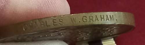 For Faithful Service In The Special Constabulatry  Awarded To CHARLES W. GRAHAM.  Full Size Bronze