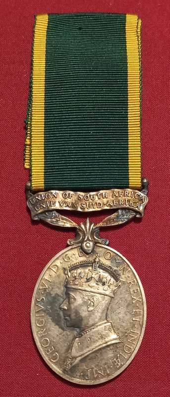 South Africa Efficiency Medal Lt M.J. Groenewald S.A.A.C.         FOR USERNAME Reinhard7  ONLY
