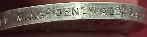 South Africa Efficiency Medal Lt M.J. Groenewald S.A.A.C.         FOR USERNAME Reinhard7  ONLY
