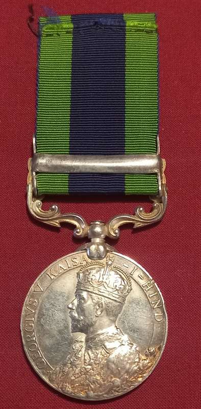 1909 India General Service Medal WAZIRISTAN 1919 - 1921 Clasp  4958 SEPOY GURBACHAN SINGH. 36 SIKHS