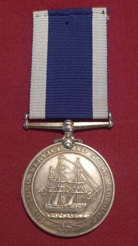 Royal Naval Long Service And Good Conduct Medal  To:  CH/14143. E.C. GILBEY, PRIVATE. R.ML.I
