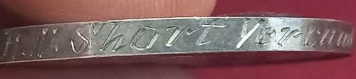 Volunteer Long Service Medal Awarded To : Capt. B.N. Short Yercaud Rifle Voltrs