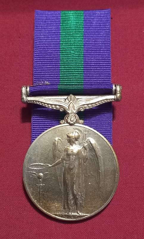 General Service Medal PALESTINE 1945 - 48 Awarded To: AS  4925 PTE. T. MOLOINYANE. A.P.C.