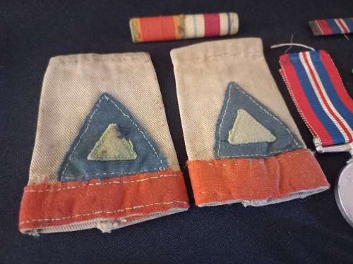 WW2 Medal Group and Insignia   Awarded To :   M.19002 D. ADAMS