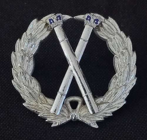 Northern Rhodesia Police Rank Emblem 1950`s - 1964    ( With Blue Enamel ) Size: 40 x 37mm     T11