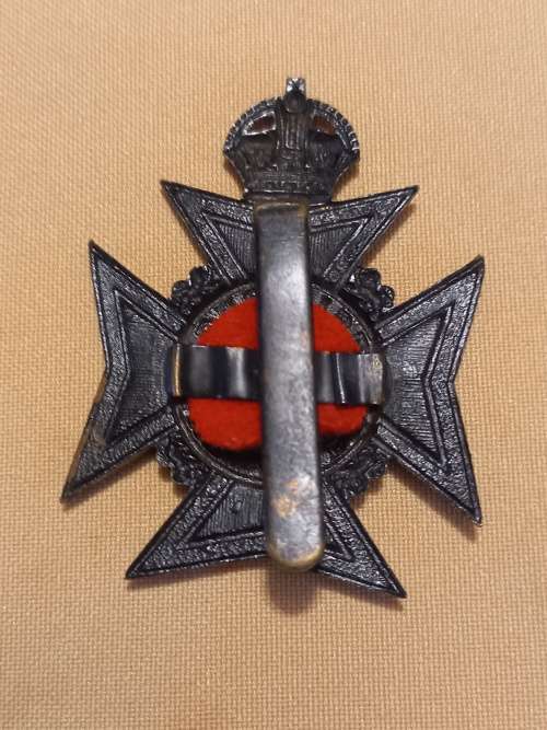 Rhodesian Regiment Black Cap Badge     `` SCARCE ``      Size: 57 x 44mm        T15