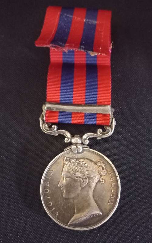 1854 INDIA GENERAL SERVICE MEDAL BURMA 1855-7 CLASP   To:   724 Pte. J. Difford 2nd Bn Som. L . I .