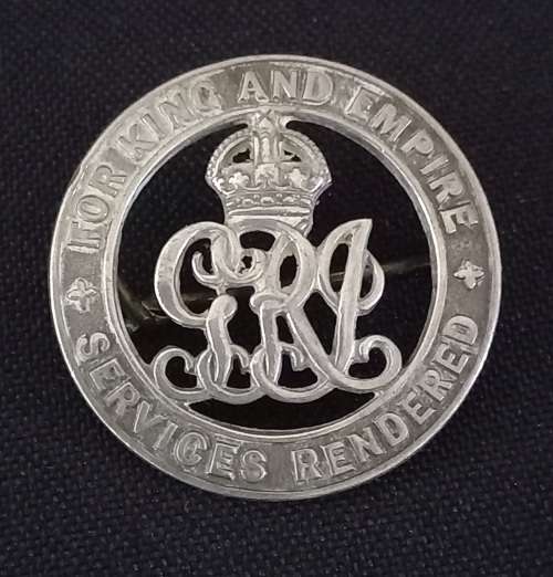 WW1 Silver WAR BADGE Awarded To: Rfm  Myburgh Gert Jacobus  SA 4318