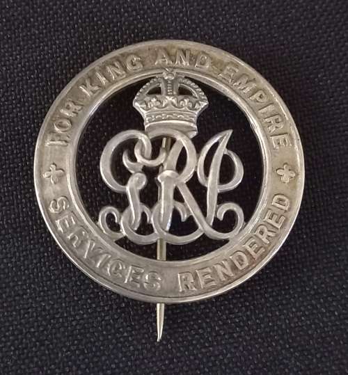 WW1 Silver WAR BADGE Awarded To: Jamison S  B 39999