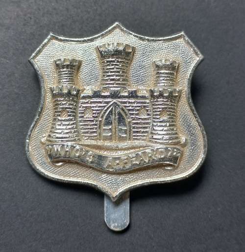 Dorset Territorials WHO`S A - FEAR`D Anodized Stay Brite Army Cap Badge          X75