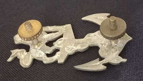SA NAVY CADETS WHITE METAL BERET BADGE              X84