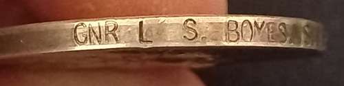 Father And Son Medal Group To: Boyes      ( QSA Father, WW1 Medals Son Killed In Action + Dog Tag  )