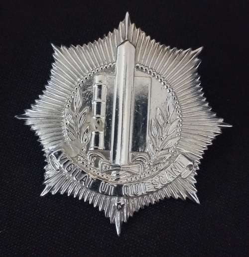 Dutch Police Helmet Plate ( Vigilant UT Quiescant)      X143