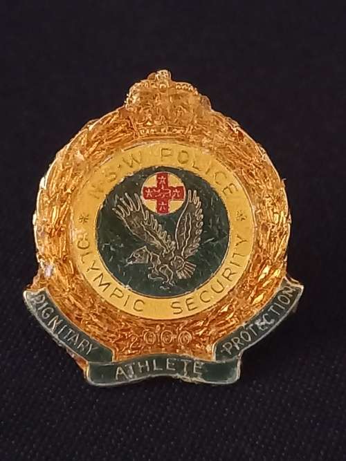 Sydney 2000 NSW Police Dignitary Athlete Protection Olympic Security Badge       X154