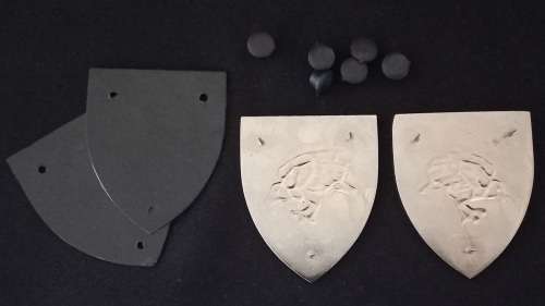 201 Battalion Shoulder Flashes Pair With Backing ( All Pins )                F4
