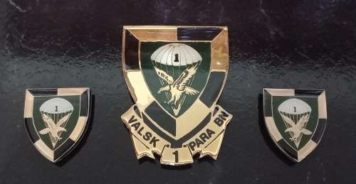 1 PARACHUTE BATTALION SADF Shoulder flashes 2nd issue + Plaque                          W2