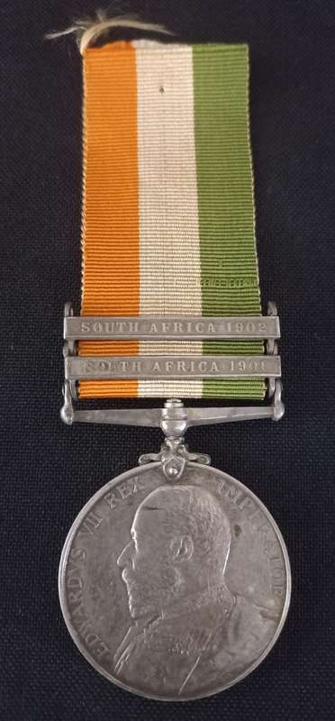 Boer War King`s South Africa Medal Awarded To 4083PTE.  TH. FOX 16 TH LANCERS    No.3