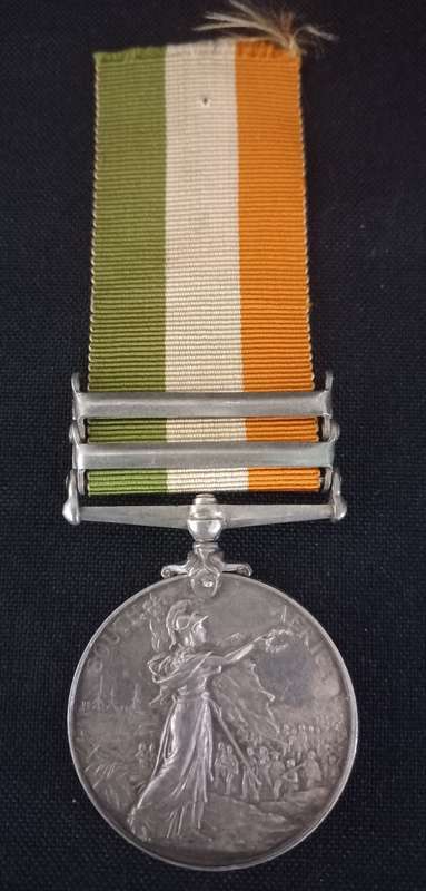 Boer War King`s South Africa Medal Awarded To 4083PTE.  TH. FOX 16 TH LANCERS    No.3