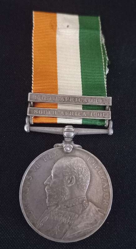 Boer War King`s South Africa Medal Awarded To LT. C.J. NASH A.S.C.        No.4