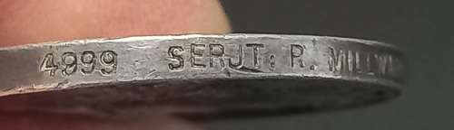 Boer War King`s South Africa Medal Awarded To 4999 SERJT: R. MILLWARD. THE QUEEN`S    No.6
