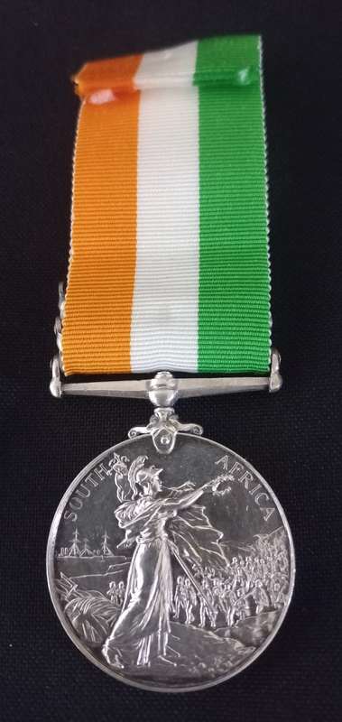 Boer War King`s South Africa Medal Awarded To 6251 PTE. F. TAYLOR NORTH`D FUS:  No.7