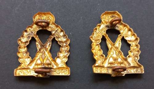 Regiment Tobie Muller Collar Badges STERK EN FIER               F17