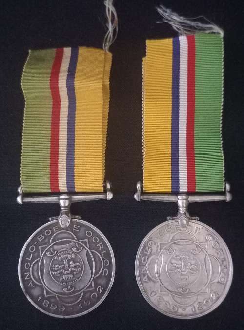 Boer War ABO Medals Awarded To BURGER AA. SCHEURKOGEL & O.J SCHEURKOGEL         No. 1 & 2