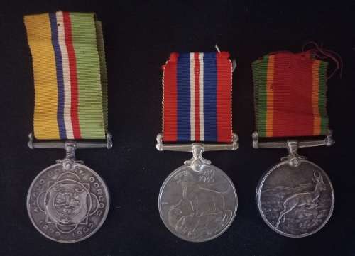 Boer War / WW2 Father and Son Medals  BURGER P.J.A. VAN DER WESTHUIZEN       No.11 & 12