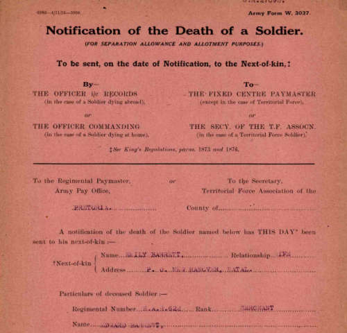 QSA + BWM + Victory Medal + Death Plaque Awarded To 5342 PTE. E. BARRETT 26TH Coy 7TH IMPL:YEO: