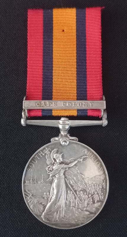 Boer War - QSA Medal Awarded To 2959 PTE. W.G. HAWTREY D. OF E. OWN V.R.           No.2