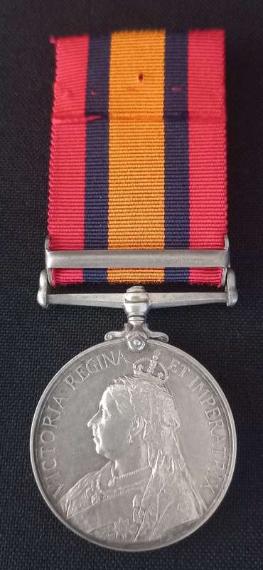 Boer War - QSA Medal Awarded To 2959 PTE. W.G. HAWTREY D. OF E. OWN V.R.           No.2