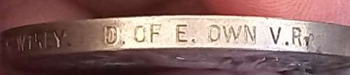 Boer War - QSA Medal Awarded To 2959 PTE. W.G. HAWTREY D. OF E. OWN V.R.           No.2