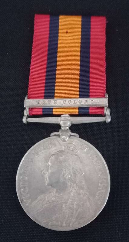 Boer War -  QSA Medal Awarded To:  52 SERJT: A. GALLOWAY CAPE TOWN HIGHRS.                 No.7