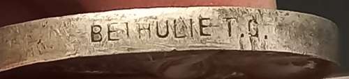Boer War -  QSA Medal Awarded To:  ----BETULIE T.G. ( Number unclear and  Name Removed )     No.8