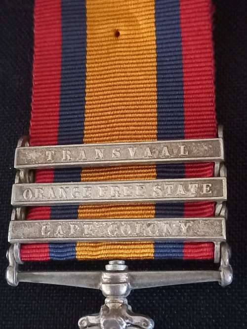 Boer War -  QSA Medal Awarded To:  1310 TPR. E.H.B. WORTHINGTON S.A.C.                No.9
