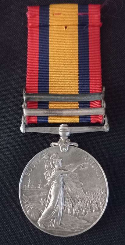 Boer War -  QSA Medal Awarded To: 195 PTE. W.H. DYMOND D.E.O.V.R.                  No.10