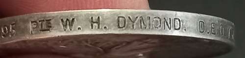 Boer War -  QSA Medal Awarded To: 195 PTE. W.H. DYMOND D.E.O.V.R.                  No.10