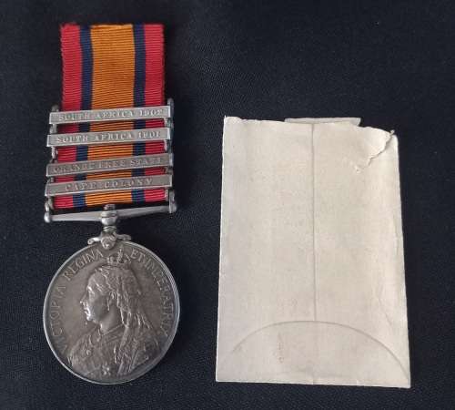 Boer War -  QSA Medal Awarded To: 959 3RD CL: TPR. J.E. RENTON S.A.C.                N0.13