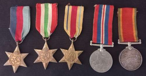 WW2 Medal Group Awarded To: 94206 P.T. VAN STADEN   South African & Royal Air Force   No.2