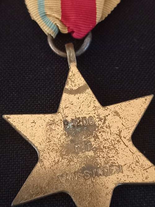 WW2 Medal Group Awarded To: 94206 P.T. VAN STADEN   South African & Royal Air Force   No.2