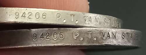 WW2 Medal Group Awarded To: 94206 P.T. VAN STADEN   South African & Royal Air Force   No.2