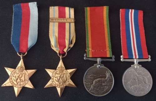 WW2 Medal Group Awarded To: 43506 B.J.A. VENTER With 8th Army Bar               No.3