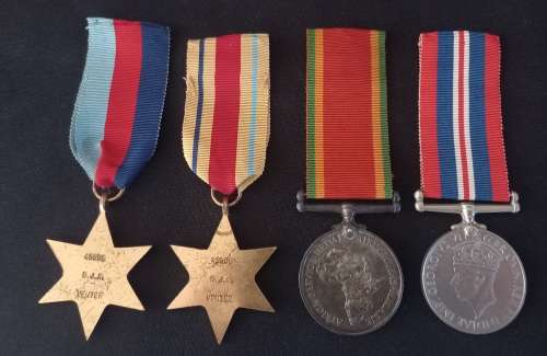 WW2 Medal Group Awarded To: 43506 B.J.A. VENTER With 8th Army Bar               No.3
