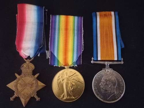 WW1 Medal Trio Awarded To: 993 A.G.G. HALL  S.A FIELD TELEGRAPH  & POSTAL CORPS  No.6