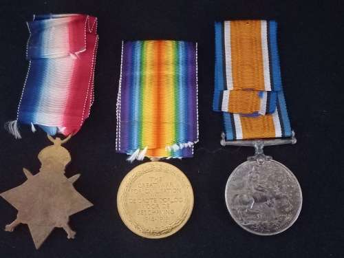 WW1 Medal Trio Awarded To: 993 A.G.G. HALL  S.A FIELD TELEGRAPH  & POSTAL CORPS  No.6
