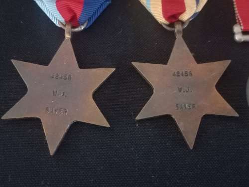 WW2 Medal Group Awarded To: 42456 SGT. W.J. SAYER                      No.11