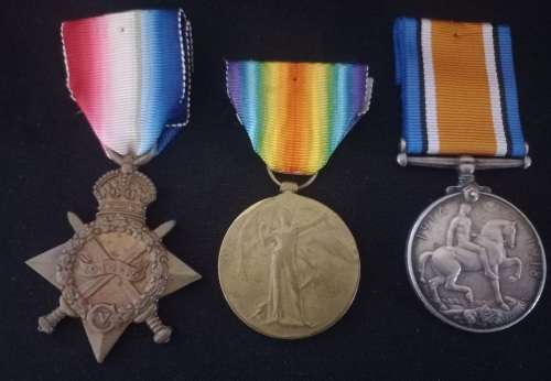 WW1 Medal Trio Awarded To: BURG. L.C. RADLEY                                No.12