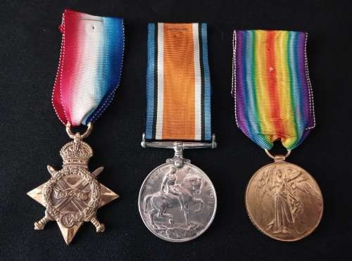 WW1 Medal Trio Awarded To: PTE J. DUNBAR R.A.M.C                   No.17